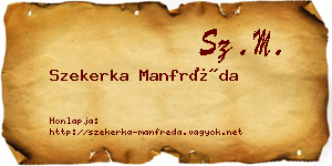 Szekerka Manfréda névjegykártya